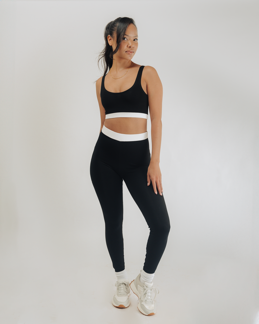 High Waisted Contrast Band Legging - Vivo x This Is Essential