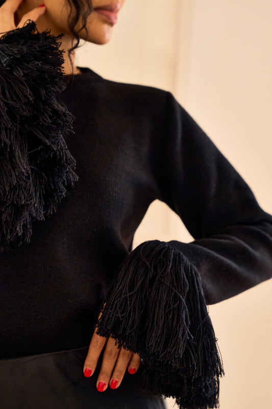 Nia Fringe Sweater
